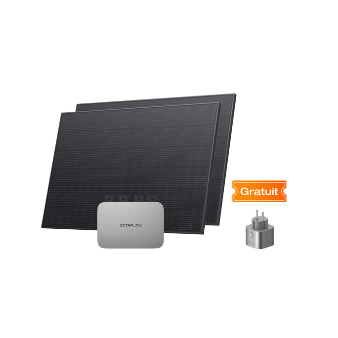 Kit solaire EcoFlow PowerStream 800 W - Panneau solaire rigide EcoFlow 400 W 800W + 2x 400W Panneau solaire rigide / /