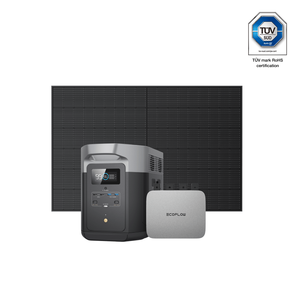 Kit solaire EcoFlow PowerStream - Capacité de stockage de 2 kWh - EcoFlow DELTA 2 Max