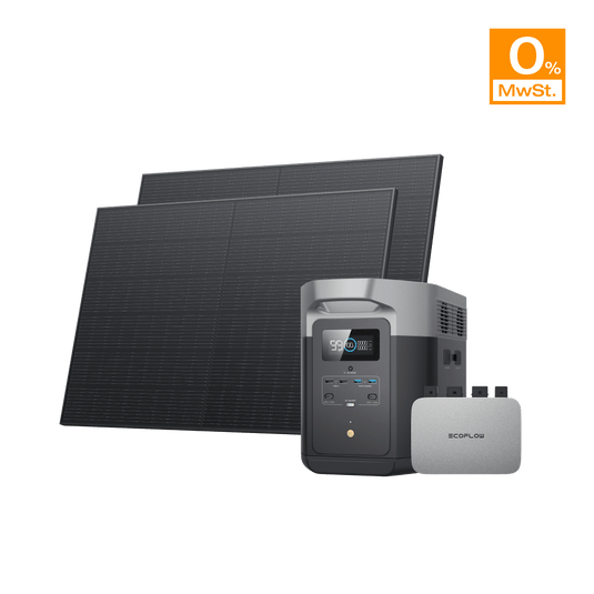 Kit solaire EcoFlow PowerStream - Capacité de stockage de 2 kWh - EcoFlow DELTA 2 Max