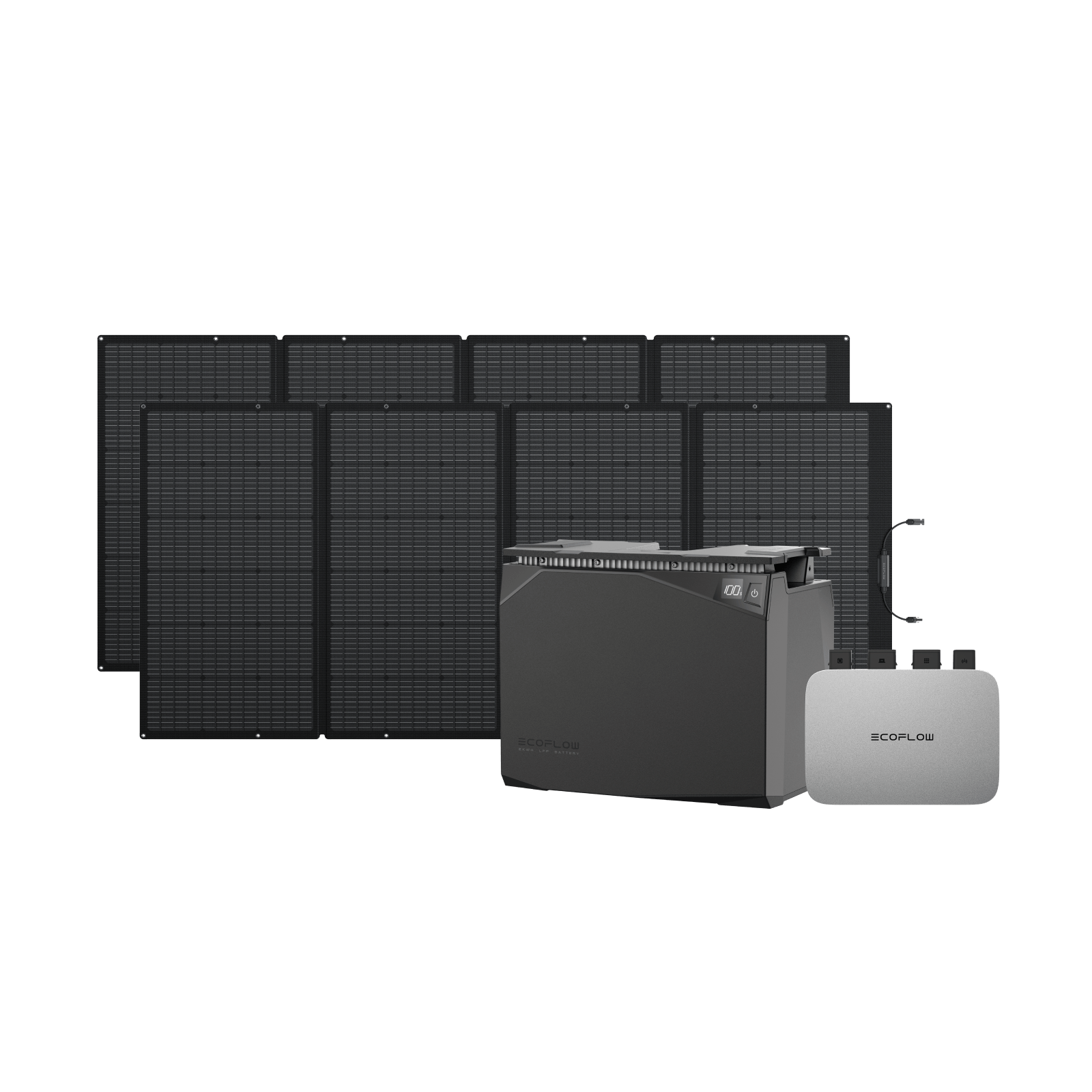 Kit solaire pour balcon EcoFlow PowerStream avec une batterie étanche