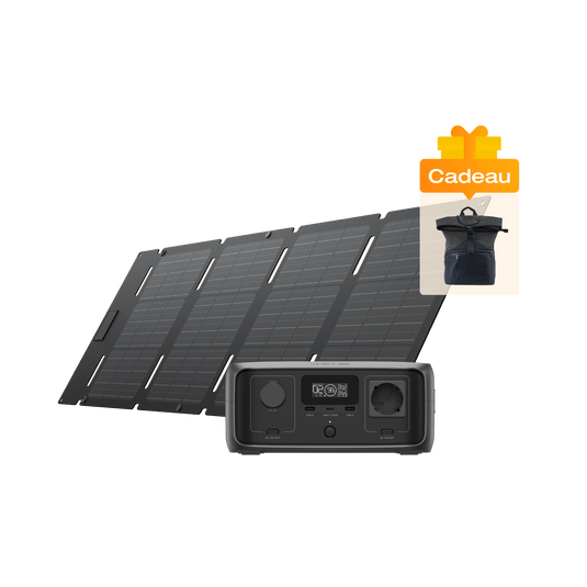 Panneau solaire portable EcoFlow 45 W RIVER 3 + Panneau solaire portable EcoFlow 45 W (USB-C)