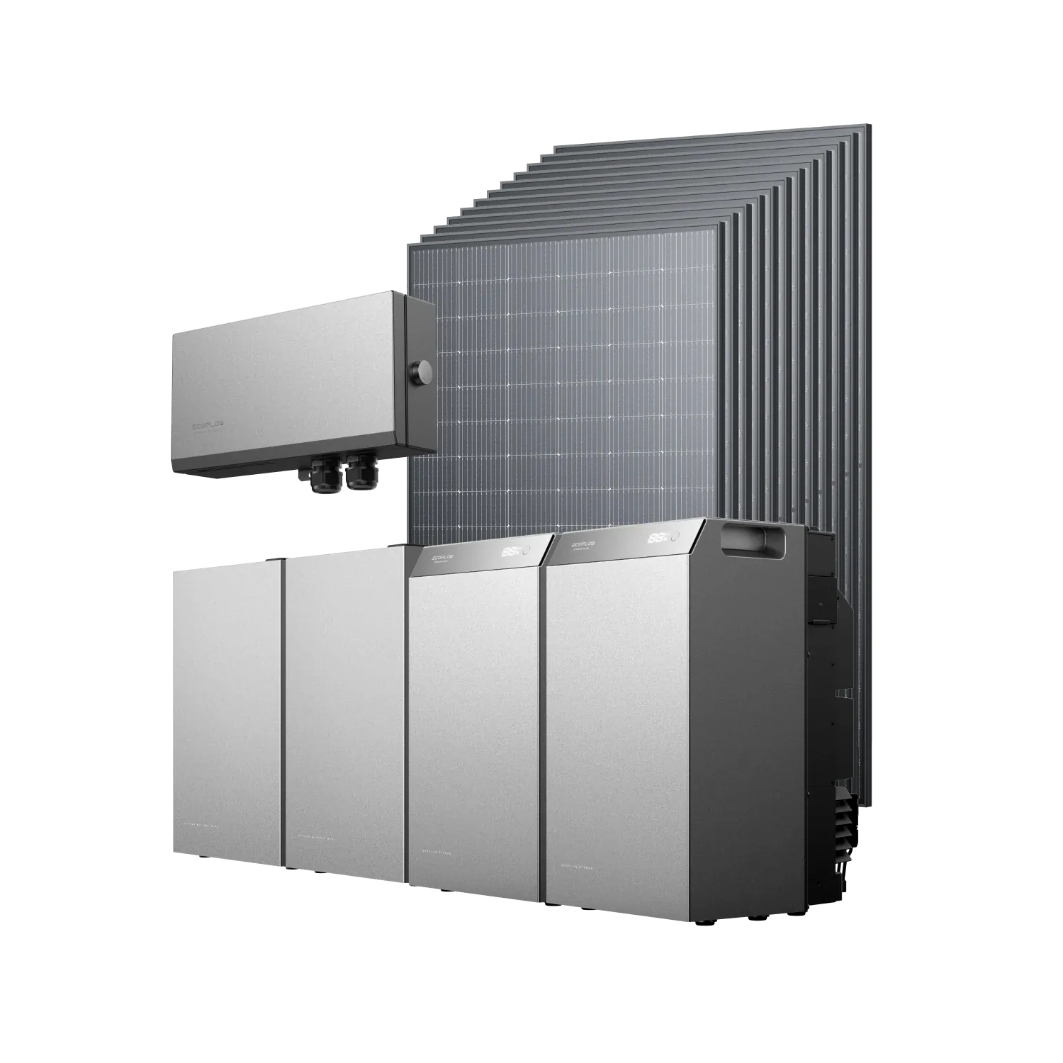 Passerelle EcoFlow STREAM 2 x STREAM 5000 + 2 x Batteried'extension STREAM 5000 + 12 x modules de 500 Wc + Passerelle EcoFlow STREAM