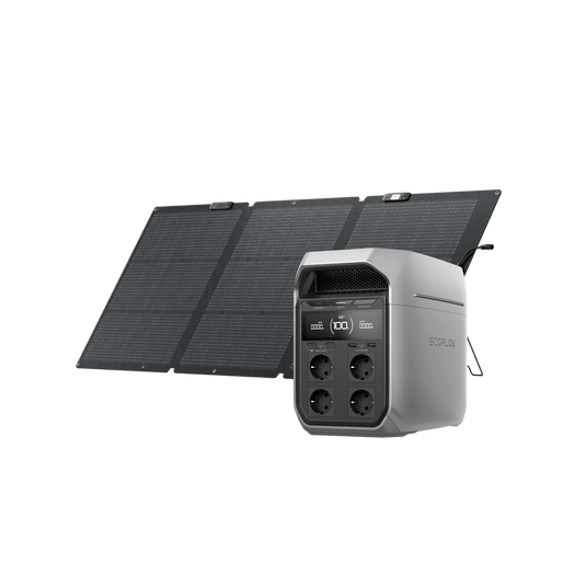 Station électrique portable de la gamme EcoFlow DELTA 3 DELTA 3 Plus / Panneau solaire bifacial 160 W