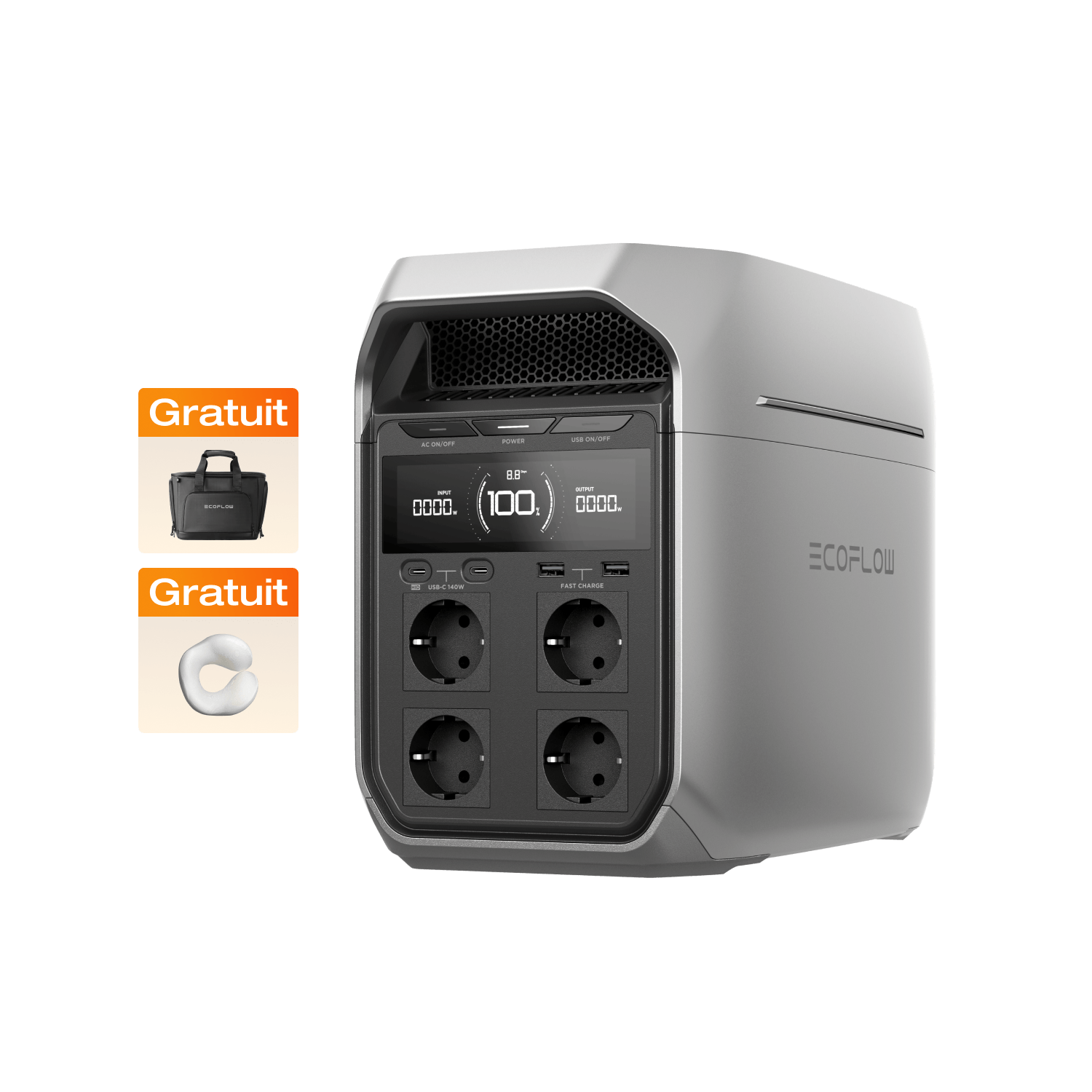 Station électrique portable de la gamme EcoFlow DELTA 3 DELTA 3 Plus / Sans accessoire