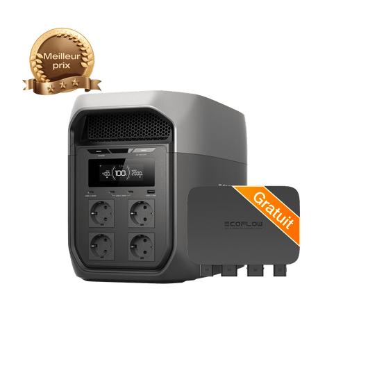 Station électrique portable de la gamme EcoFlow DELTA 3 Max (2 048 Wh) DELTA 3 Max (2 048 Wh) / Chargeur d'alternateur 500 W offert