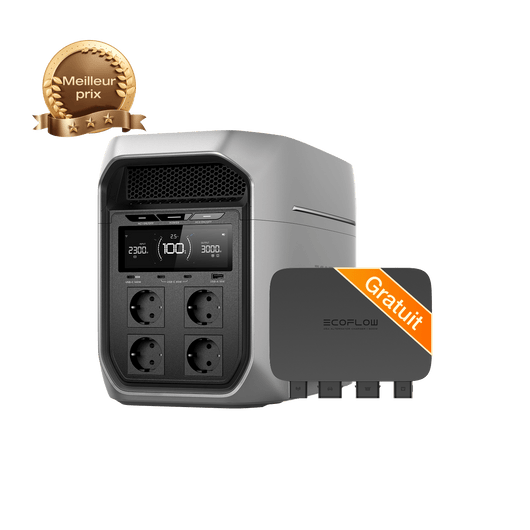 Station électrique portable de la gamme EcoFlow DELTA 3 Max (2 048 Wh) DELTA 3 Max Plus (2 048 Wh) / Chargeur d'alternateur 500 W offert