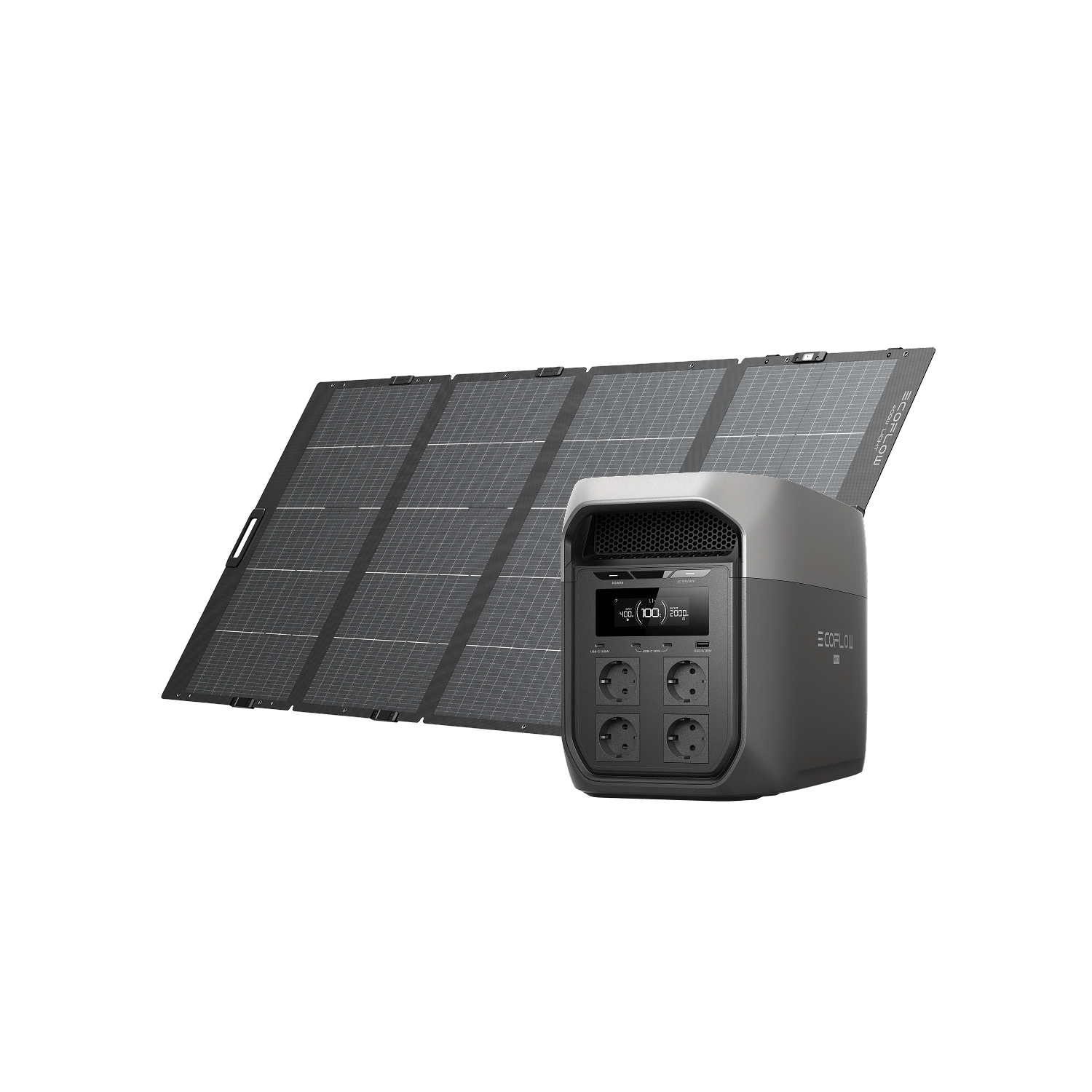 Station électrique portable de la gamme EcoFlow DELTA 3 Max (2 048 Wh) DELTA 3 Max (2 048 Wh) / Panneau solaire portable léger 400 W