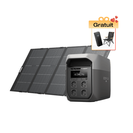 Station électrique portable de la gamme EcoFlow DELTA 3 Max (2 048 Wh) DELTA 3 Max (2 048 Wh) / Panneau solaire portable léger 400 W