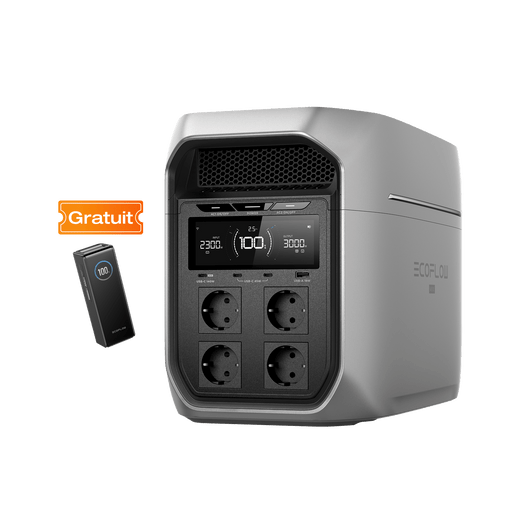 Station électrique portable de la gamme EcoFlow DELTA 3 Max (2 048 Wh) DELTA 3 Max Plus (2 048 Wh) / Sans accessoire
