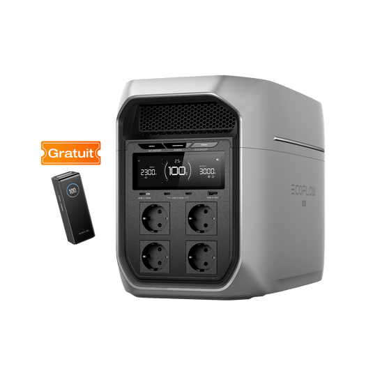 Station électrique portable de la gamme EcoFlow DELTA 3 Max (2 048 Wh) DELTA 3 Max Plus (2 048 Wh) / Sans accessoire