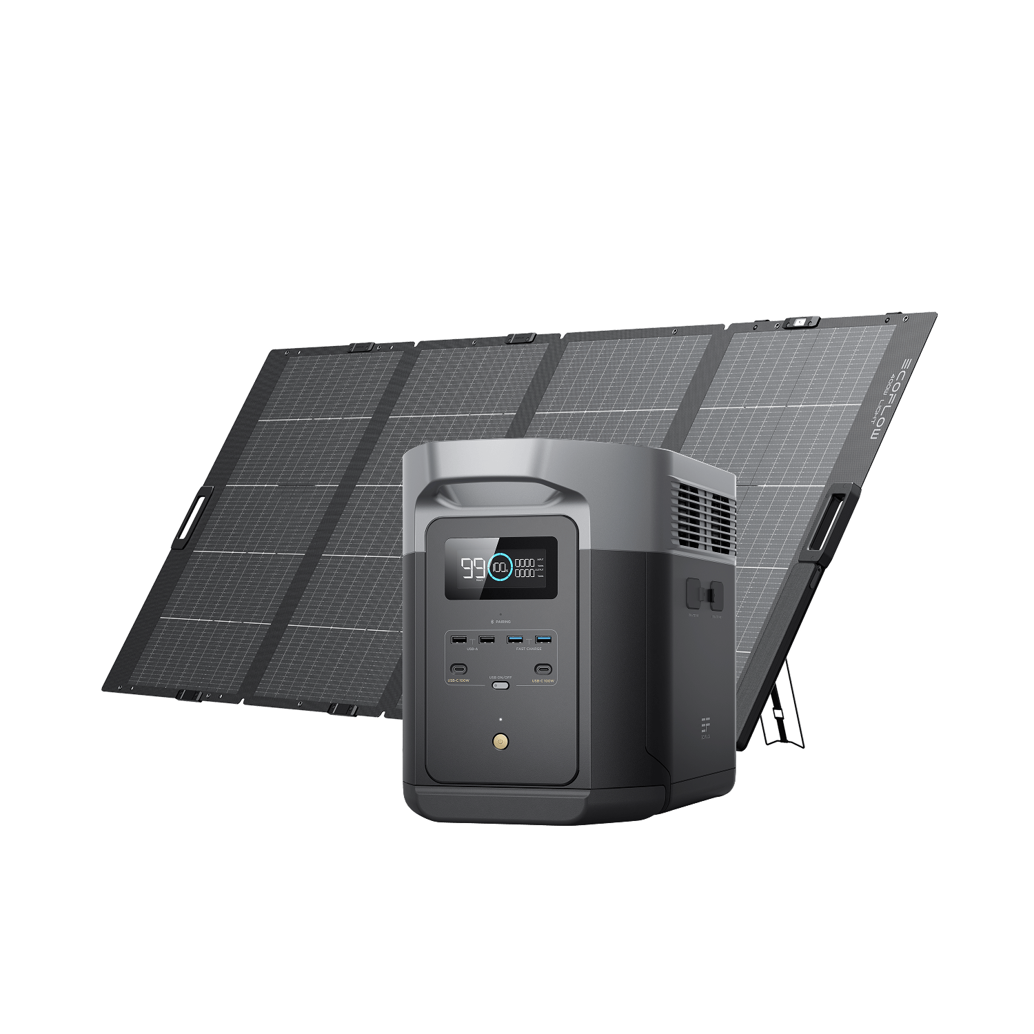 Station électrique portable EcoFlow DELTA 2 Max DELTA 2 Max + Panneau solaire portable 400 W