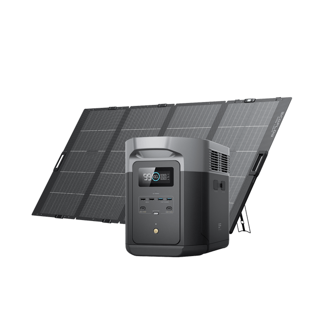 Station électrique portable EcoFlow DELTA 2 Max DELTA 2 Max + Panneau solaire portable 400 W