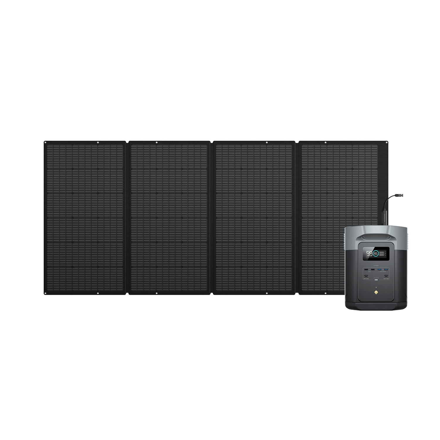 Station électrique portable EcoFlow DELTA 2 Max (reconditionnée) DELTA 2 Max + Panneau solaire portable 400 W (reconditionnée)(Prix de membre)