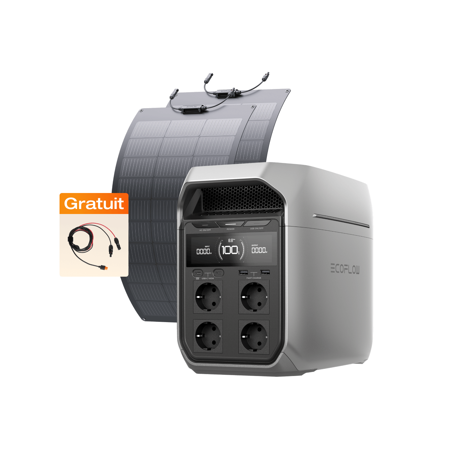 DELTA 3 Classic + Panneau solaire flexible 100 W*2