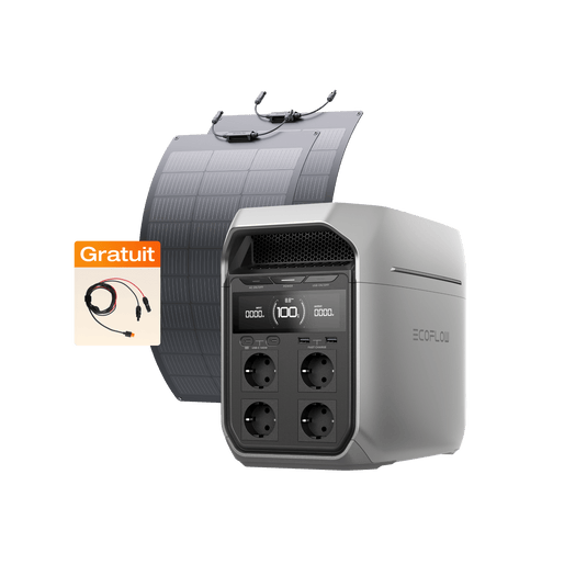 Station électrique portable EcoFlow DELTA 3 Classic (1 024 Wh) DELTA 3 Classic + Panneau solaire flexible 100 W*2