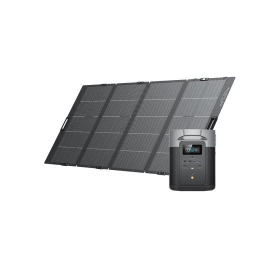 Station électrique portable EcoFlow DELTA Max 2000 + Panneau solaire portable 400 W