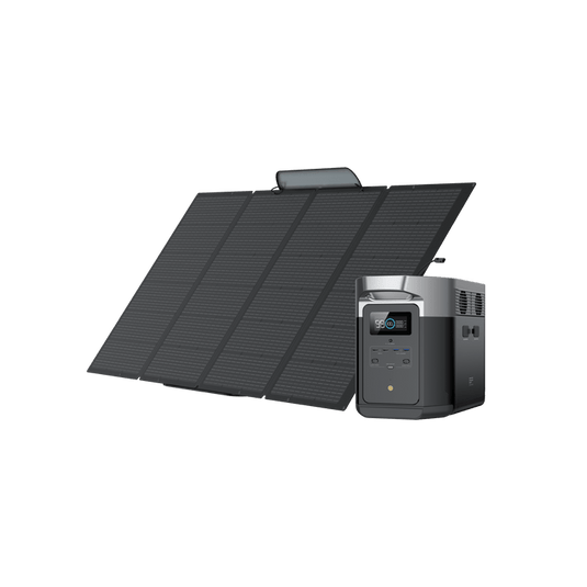 Station électrique portable EcoFlow DELTA Max (Reconditionnée) Générateur solaire EcoFlow DELTA Max 2000 (Portable PV 400 W) (Reconditionnée) (Prix exclusif)