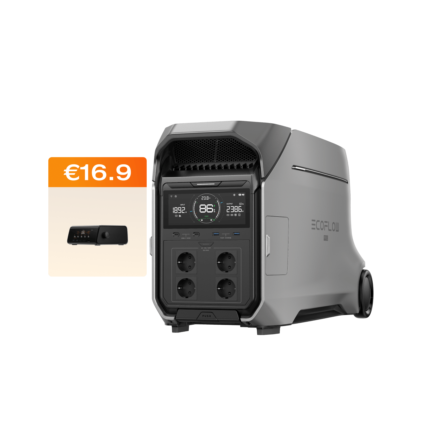 Station électrique portable EcoFlow DELTA Pro 3 DELTA Pro 3 +Chargeur de bureau EcoFlow RAPID Pro 320W
