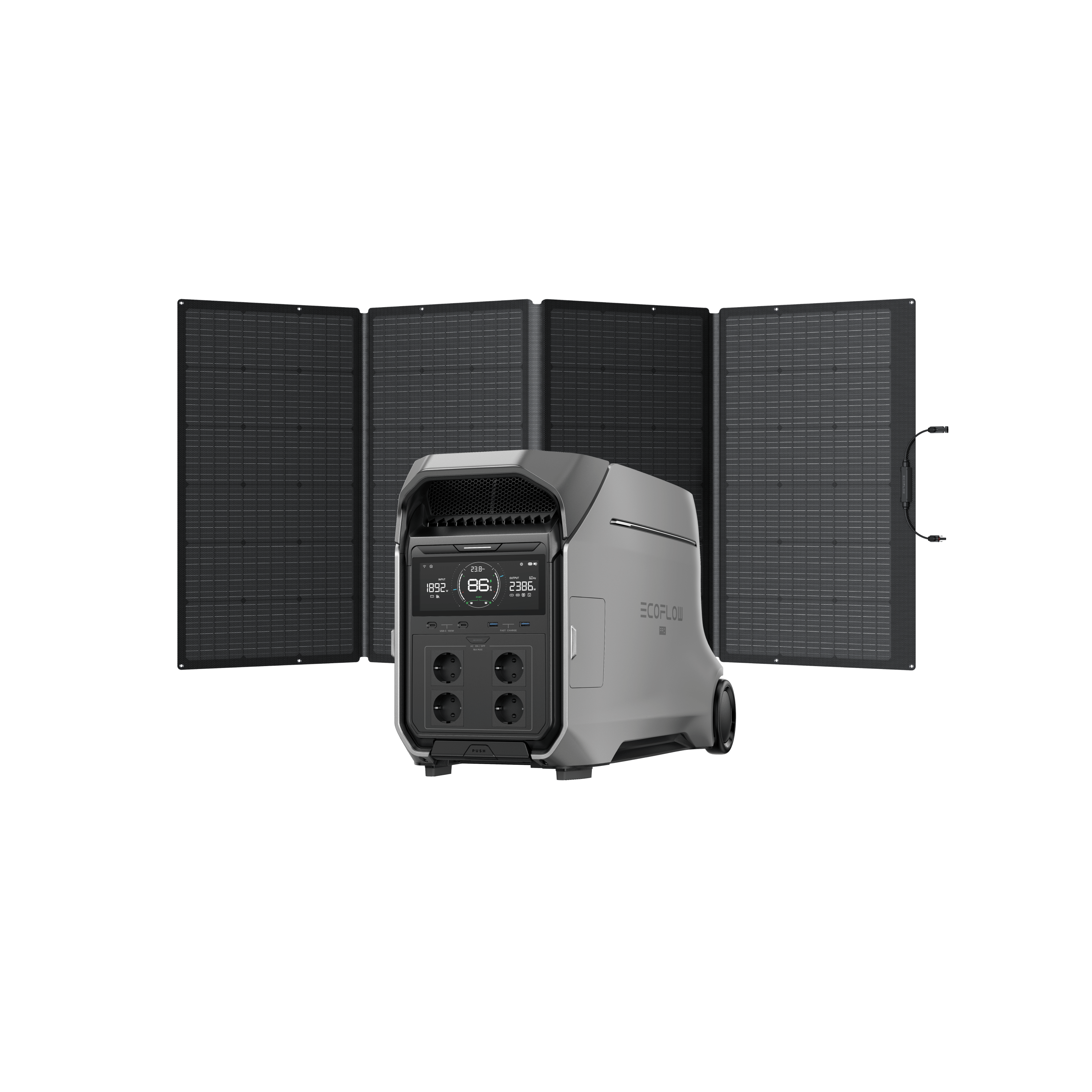 Station électrique portable EcoFlow DELTA Pro 3 (Reconditionnée) DELTA Pro 3 (Reconditionnée) + Panneau solaire portable 400 W (Reconditionnée)(Prix exclusif)
