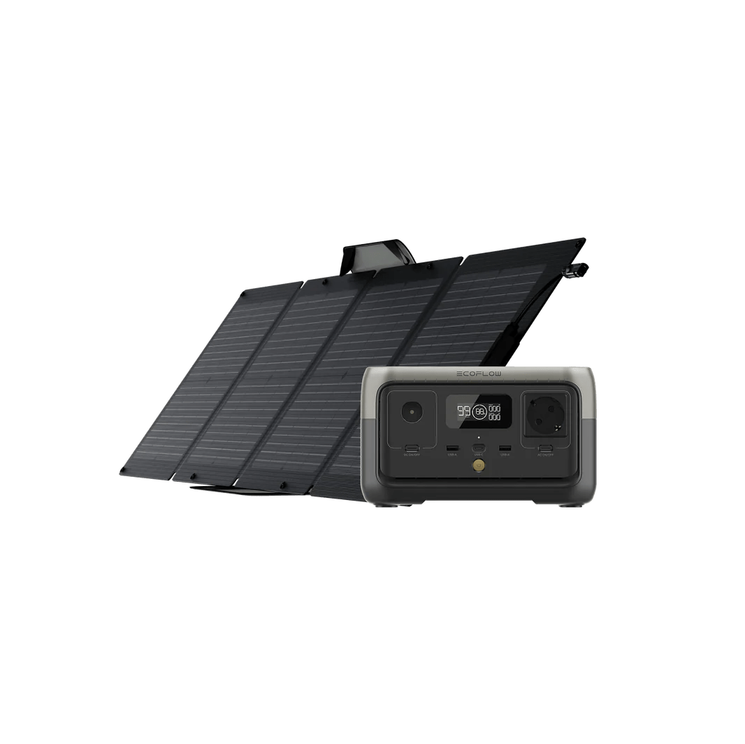 Station électrique portable EcoFlow RIVER 2 RIVER 2 +  Panneau solaire portable 110 W