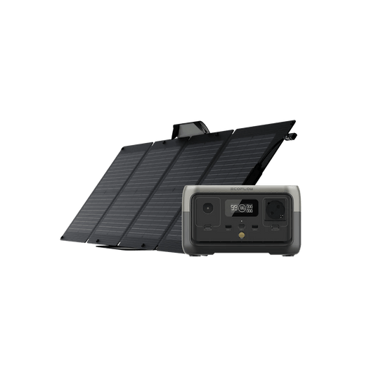 Station électrique portable EcoFlow RIVER 2 RIVER 2 +  Panneau solaire portable 110 W