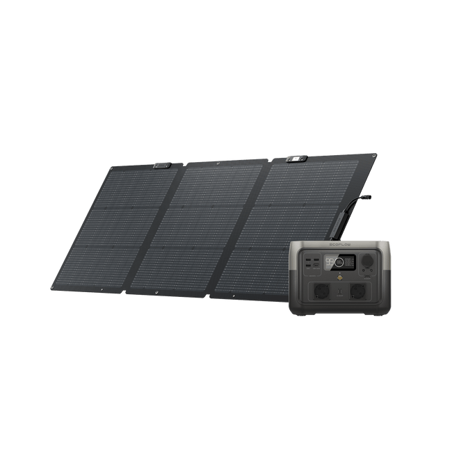 Station électrique portable EcoFlow RIVER 2 Max RIVER 2 Max + Panneau solaire portable 160 W