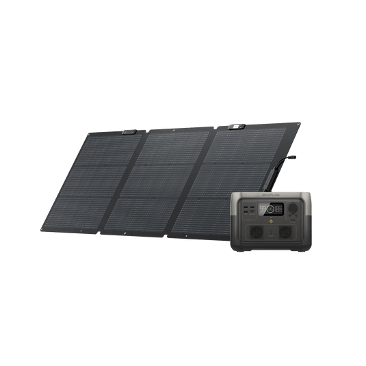 Station électrique portable EcoFlow RIVER 2 Max RIVER 2 Max + Panneau solaire portable 160 W