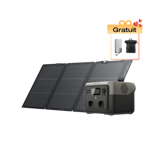 Station électrique portable EcoFlow RIVER 2 Max RIVER 2 Max + Panneau solaire portable 160 W