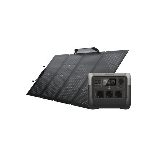 Station électrique portable EcoFlow RIVER 2 Pro (reconditionnée) RIVER 2 Pro (reconditionnée) + Panneau solaire 220 W (reconditionnée) (Prix exclusif)