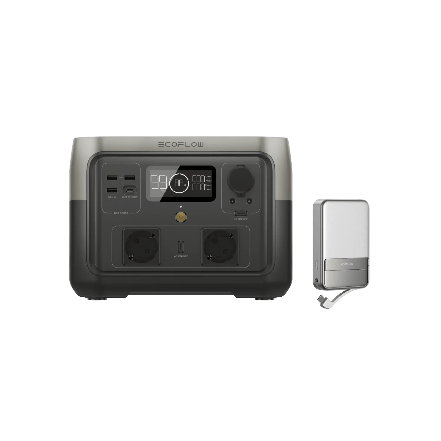 Station électrique portable EcoFlow RIVER 2 Pro (reconditionnée) RIVER 2 Pro (reconditionnée) + RAPID 10 000 mAh