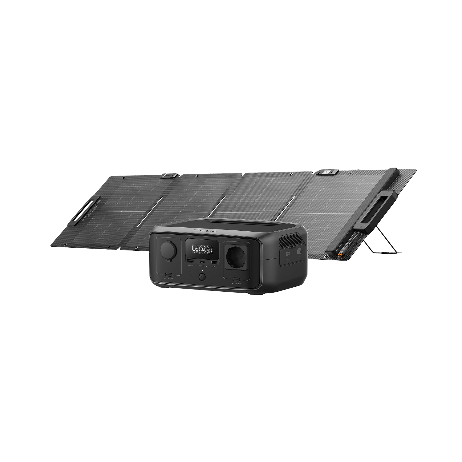 Station électrique portable EcoFlow RIVER 3 RIVER 3 + Panneau solaire portable EcoFlow 110 W