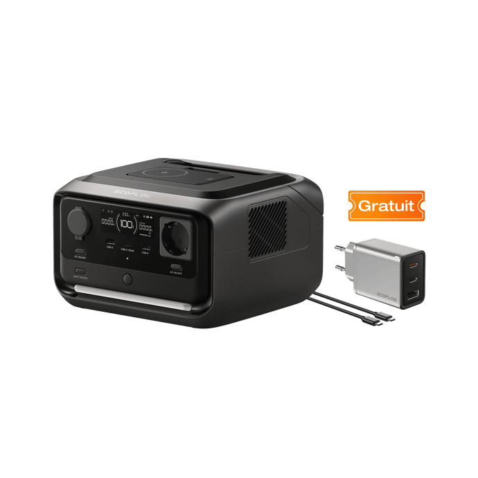 Station électrique portable EcoFlow RIVER 3 Plus (sans fil) Station électrique portable RIVER 3 Plus (sans fil) / /