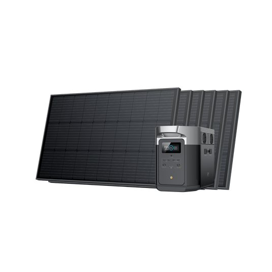 EcoFlow DELTA Max + Panneau solaire rigide 100W DELTA Max 2000 / 6 / Without Extra Battery