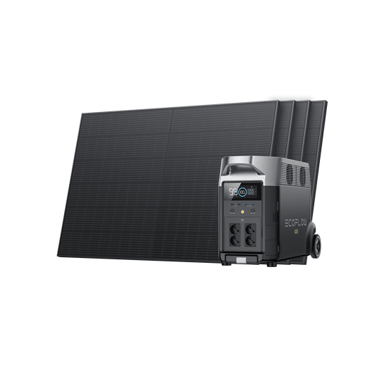 EcoFlow DELTA Pro + Panneaux solaires rigides 400 W 4 / Sans batterie supplémentaire