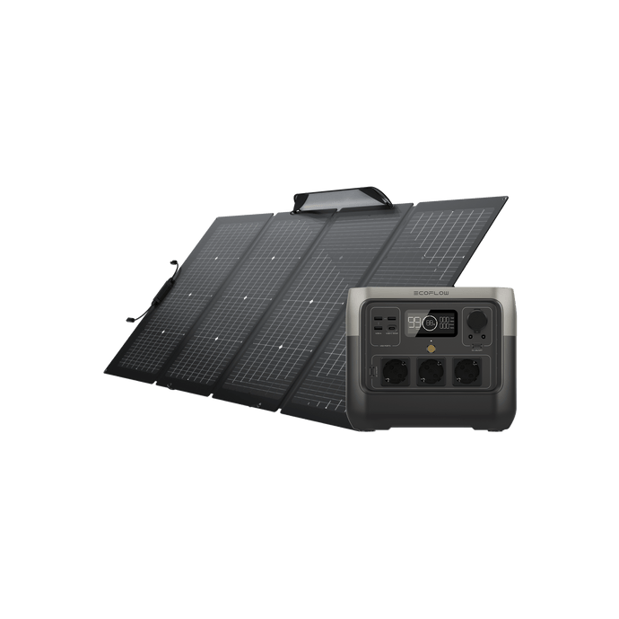 EcoFlow RIVER 2 Pro + Panneau solaire portable bifacial 220 W